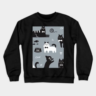 black cats , Cute cat  , cute kittens Crewneck Sweatshirt